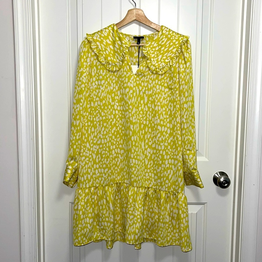 Who What Wear Citrus Leopard Long Sleeves Dress 👗
